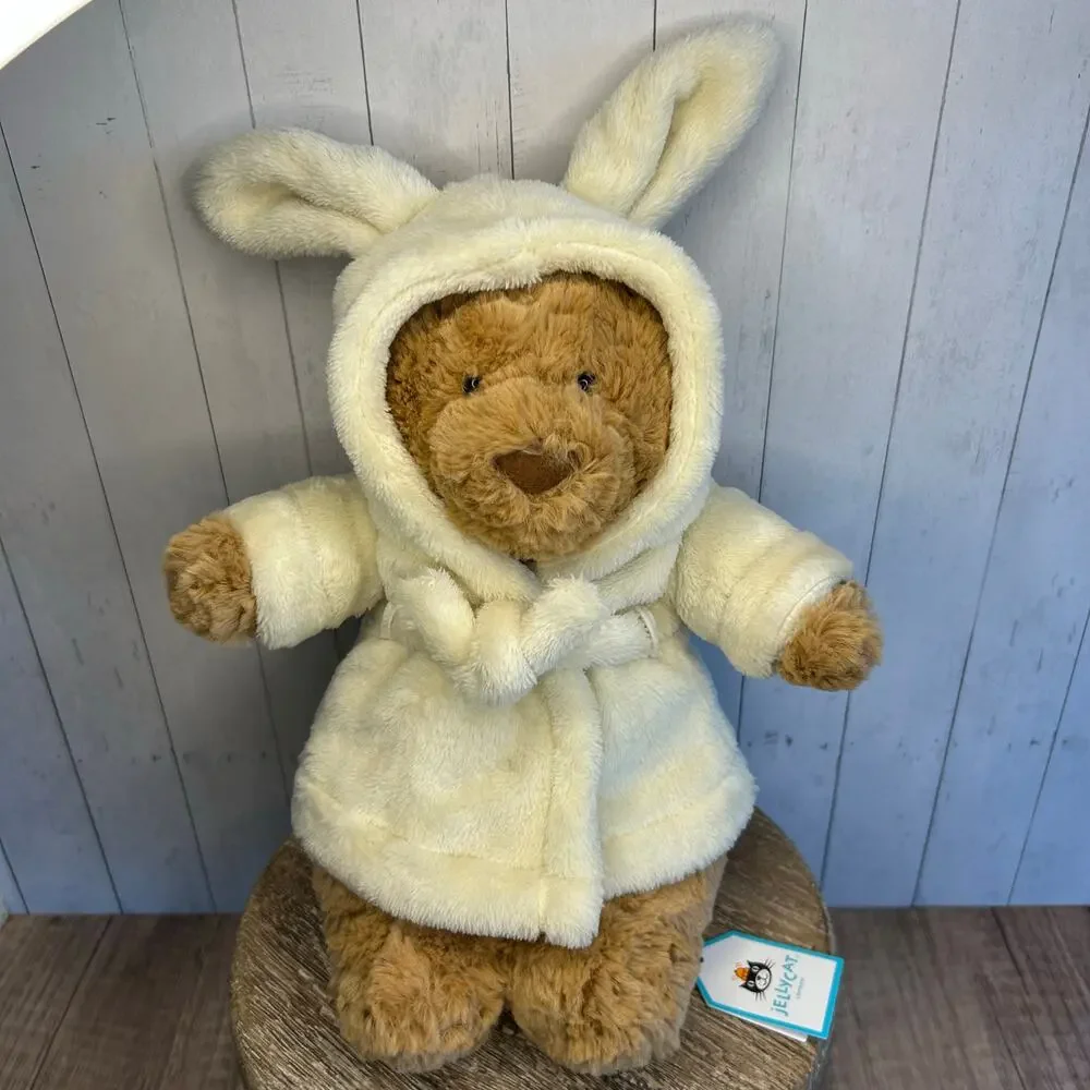 Jellycat Bartholomew Bathrobe Bear FAST SHIP NEW Authentic Jellycat Bear